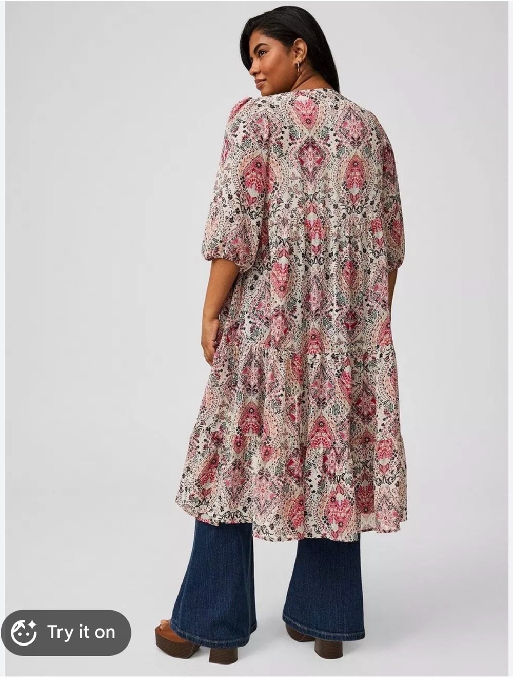 torrid women’s tiered maxi kimono size 3X NWT